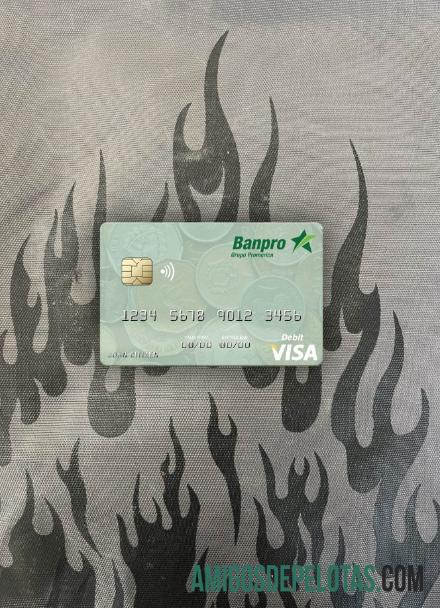 Nicarágua Banco De La Produccion Visa Cartão de Débito Foto Look Front amostra